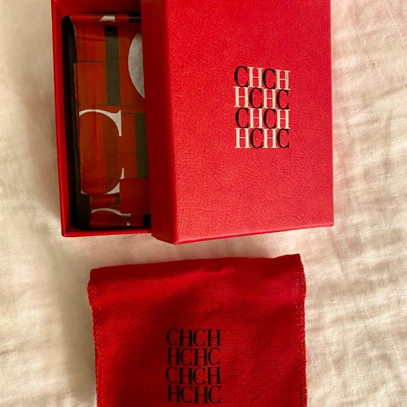 NWT CH Carolina Herrera Red Leather Wrap Bracelet - Picture 6 of 7